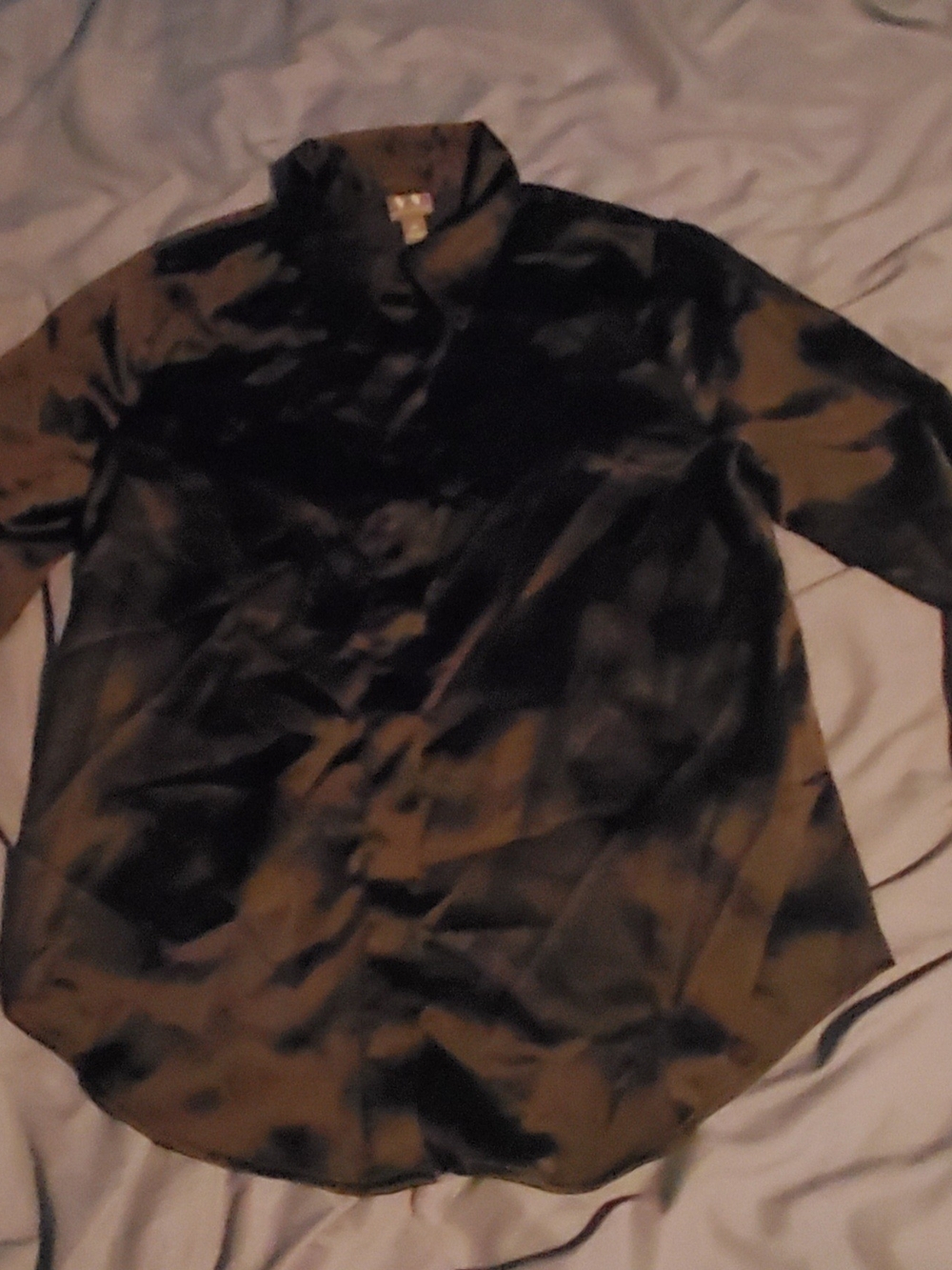 Worthington Black Satin Lightweight Shirt Jacket